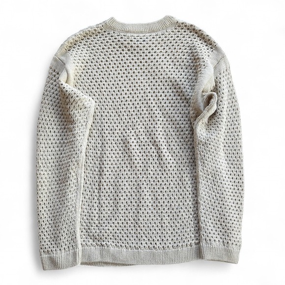 Kotn Men's Open Knit Cotton Crewneck Sweater NWT S Oatmeal - Picture 5 of 10